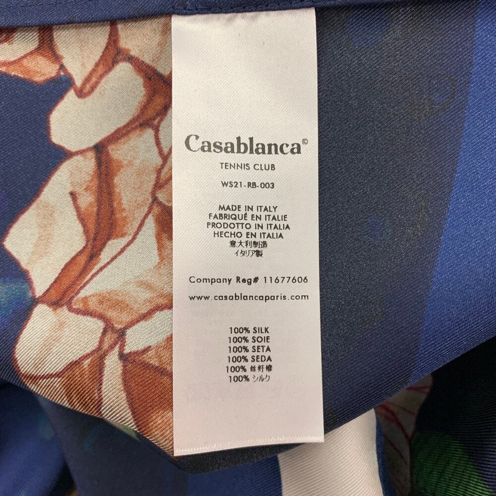 CASABLANCA Size XS Multi-Color Silk Surf Club Print Robe - Picture 6 of 7